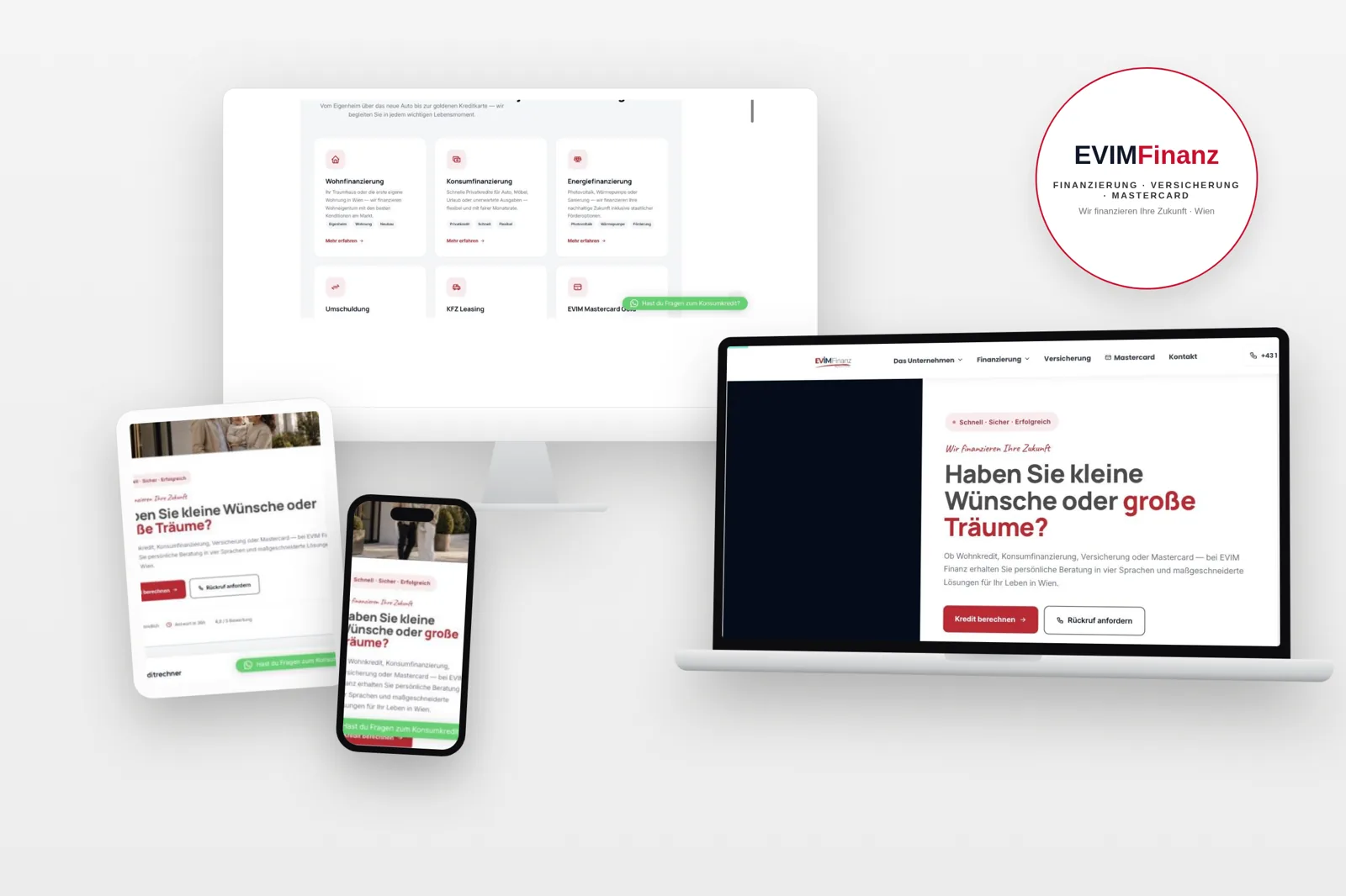Website-Referenz EVIM Finanz Wien – Webdesign von Eura Media