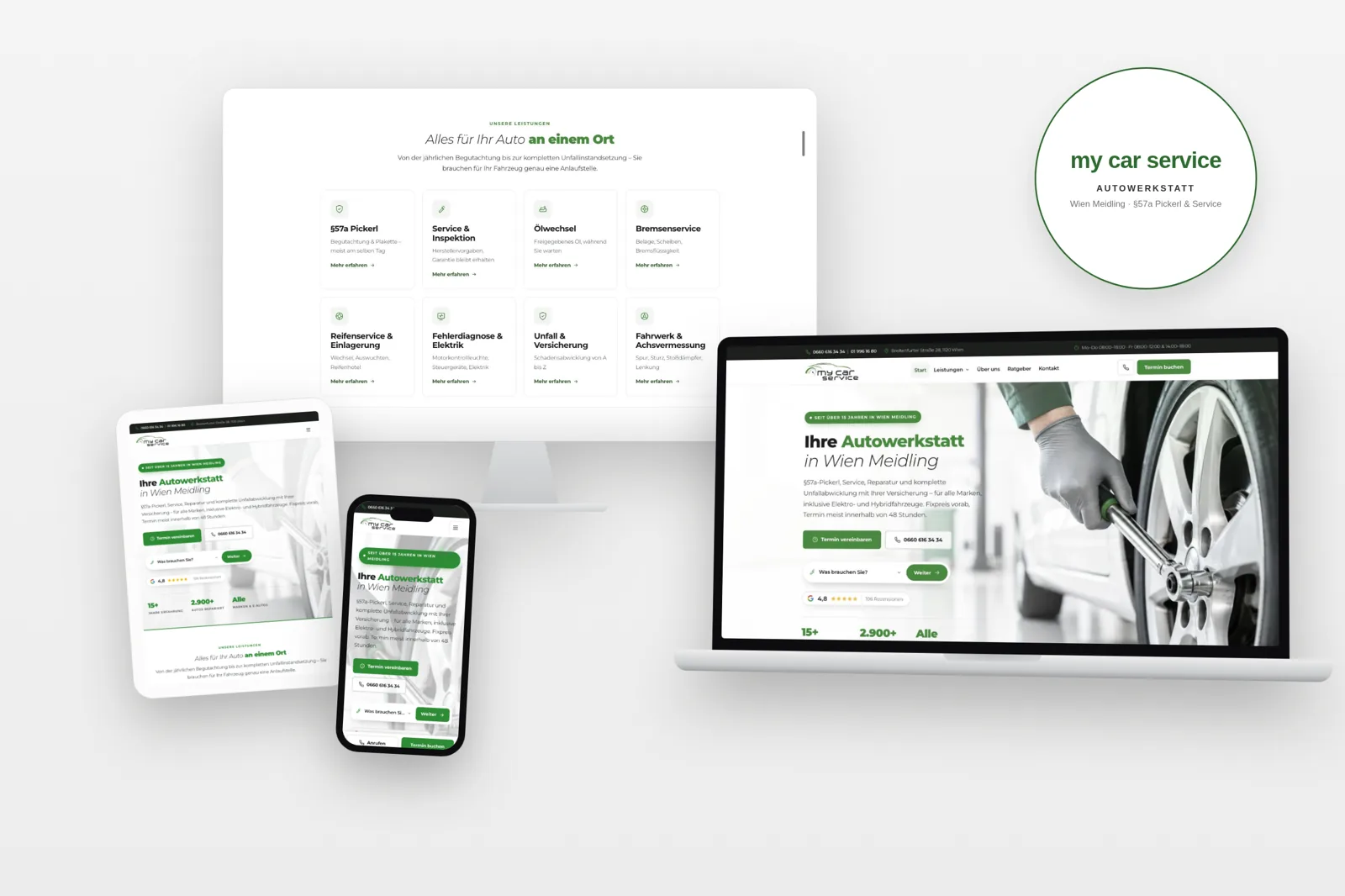 Website-Referenz My Car Service Autowerkstatt Wien – Webdesign von Eura Media