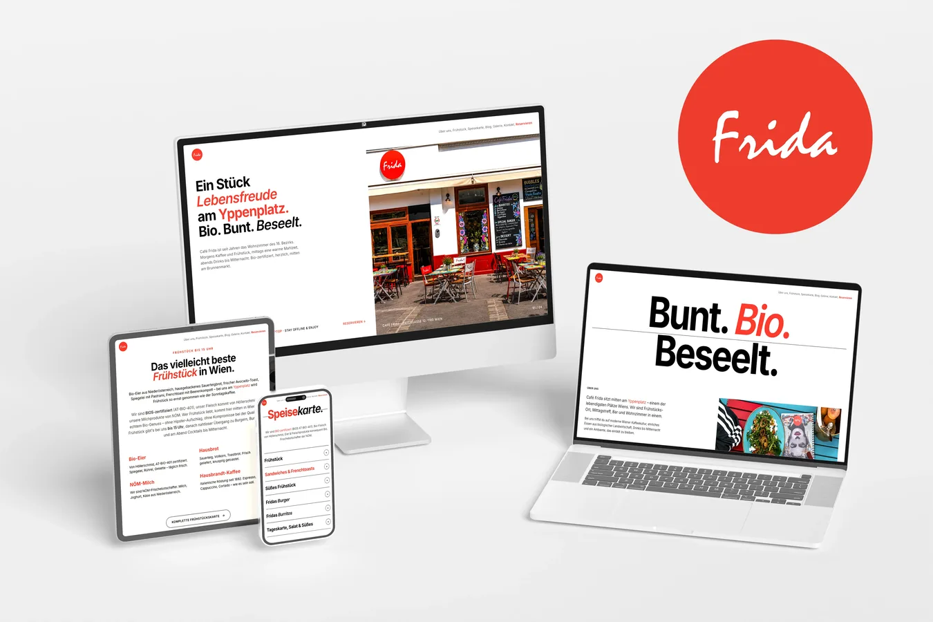 Webdesign Referenz Wien &ndash; Caf&eacute; Frida am Yppenplatz