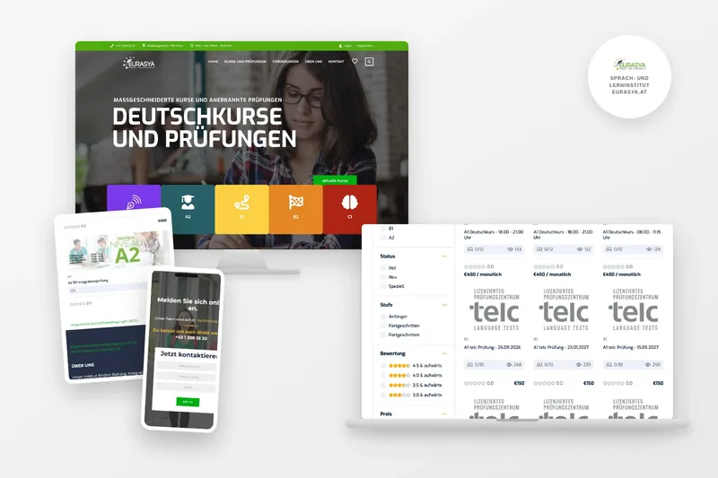 Webdesign Referenz Wien – Eurasya Sprach- und Lerninstitut