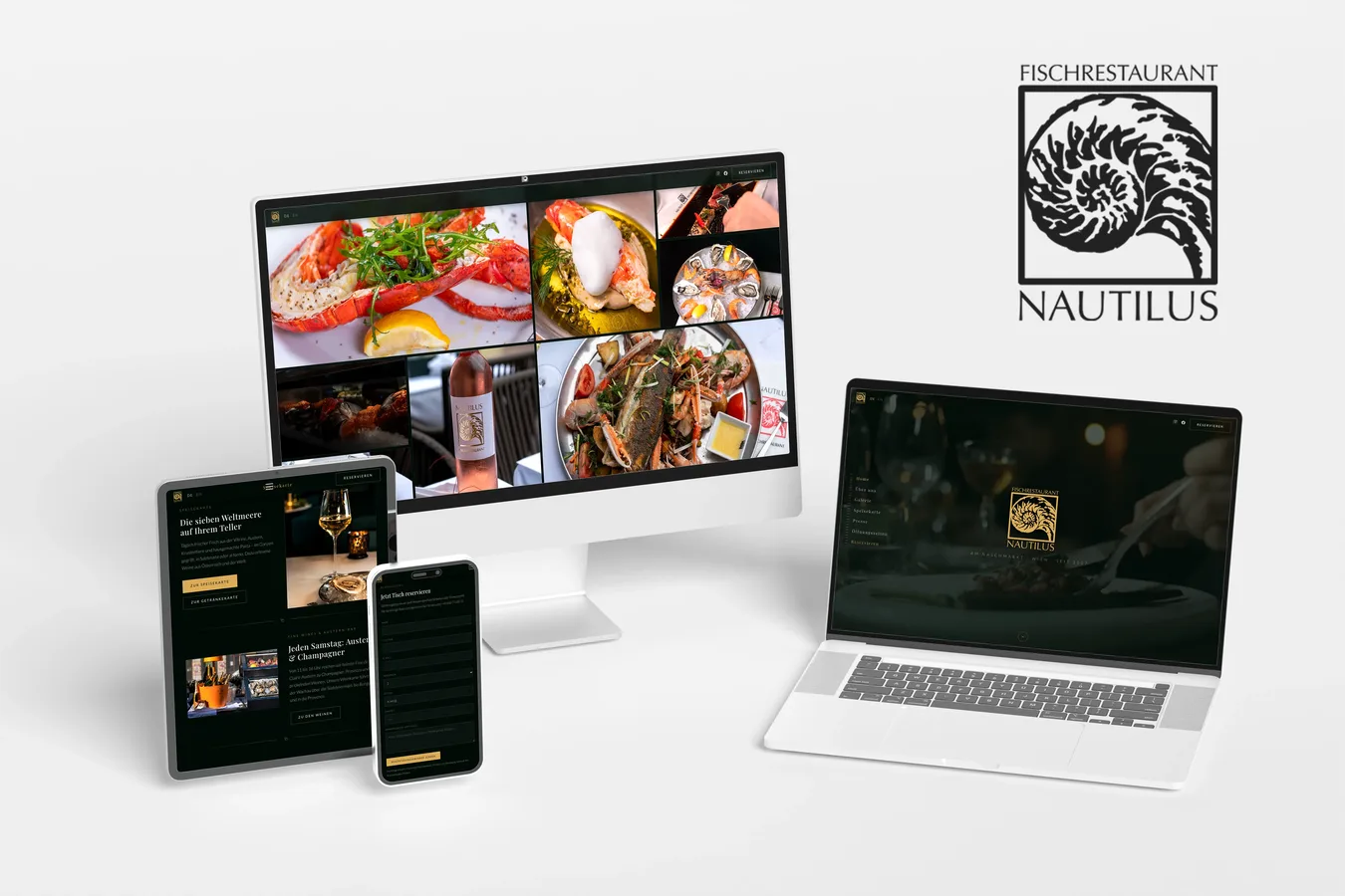 Webdesign Referenz Wien &ndash; Nautilus Fischrestaurant am Naschmarkt