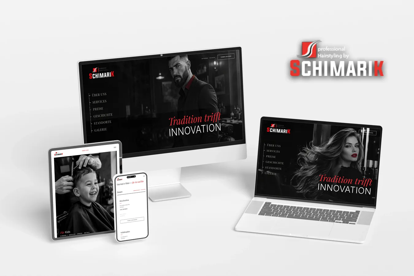 Webdesign Referenz Wien &ndash; Schimarik Friseursalons in Donaustadt