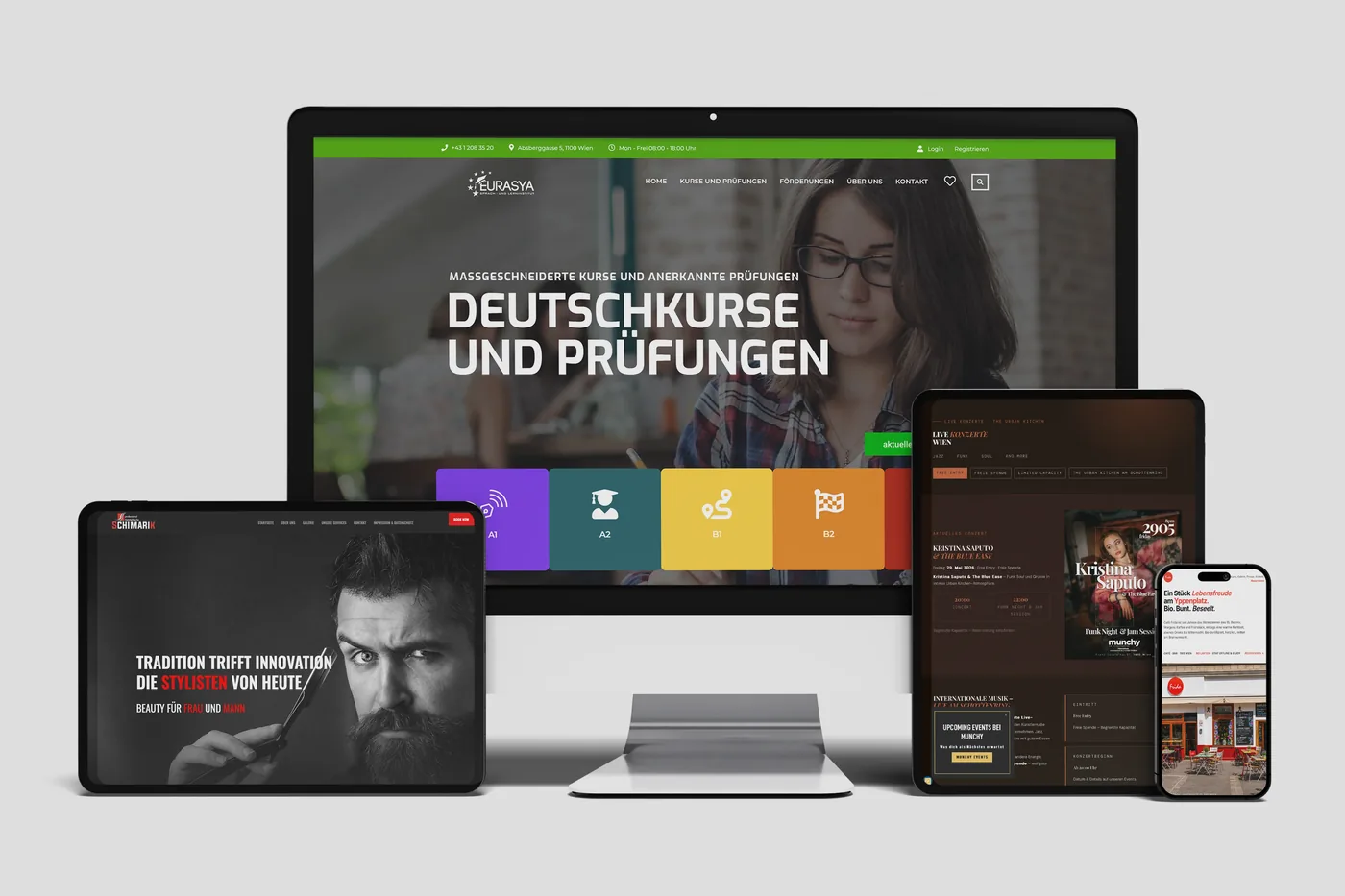 Webdesign-Projekte von Eura Media