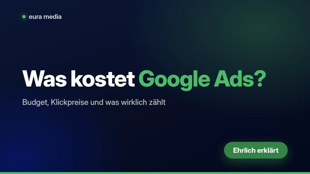 Was kostet Google Ads in Wien? Budget und Klickpreise – Video von Eura Media