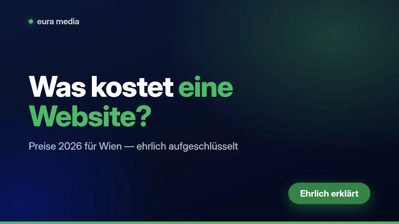 Was kostet eine Website in Wien? Preise 2026 – Video von Eura Media